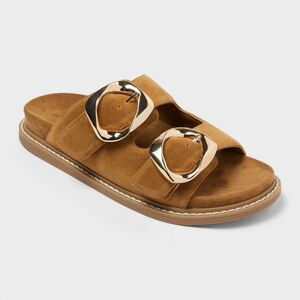 Women’s Wide Width Ashton Sandals with Memory Foam Insole - Brown 9W